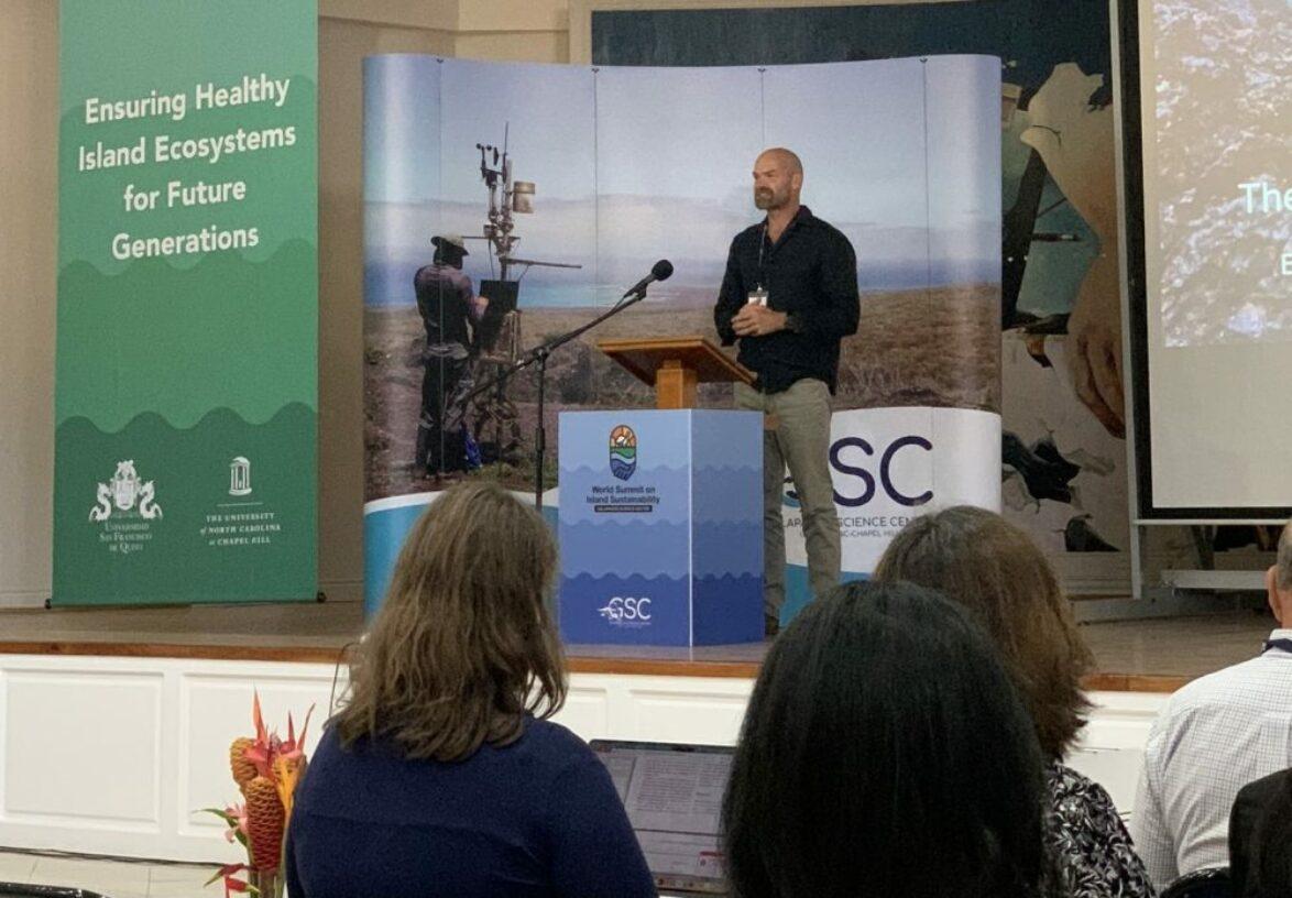GCT’s President Monty Halls presenting at the World Islands Sustainability Summit 2022