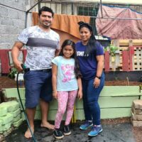 The De La Torre Sanchez family with their garden in Galapagos