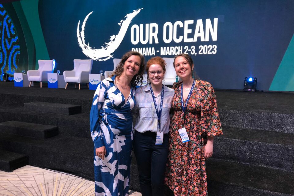 GCT’s Lucía Norris, Alice Marks and Jen Jones at Our Ocean 2023