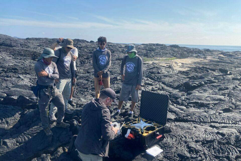 GCT drone workshop with the GNPD coastal clean-up team