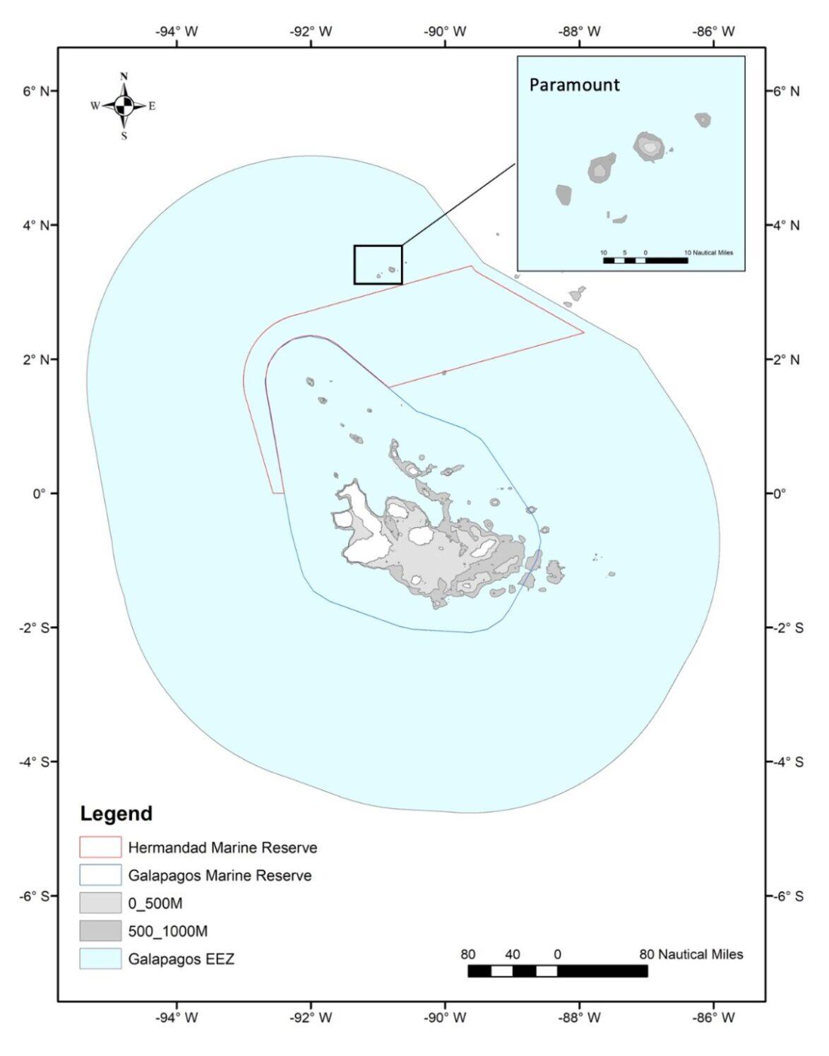 Paramount Seamount map